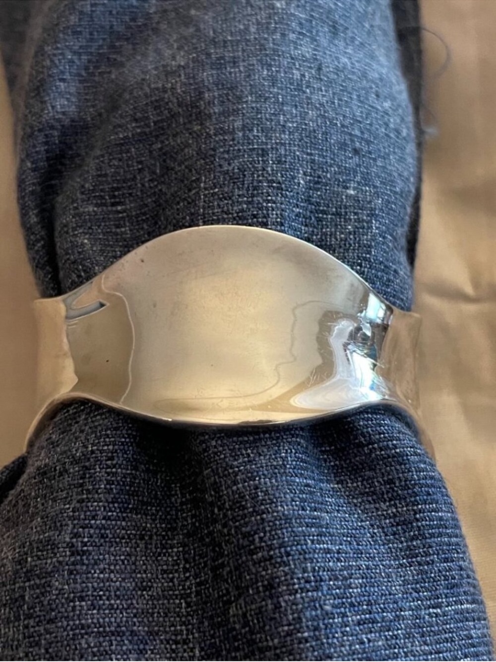 Taxco Vintage Sterling Silver 925 Minimalist Modern Cuff Bracelet